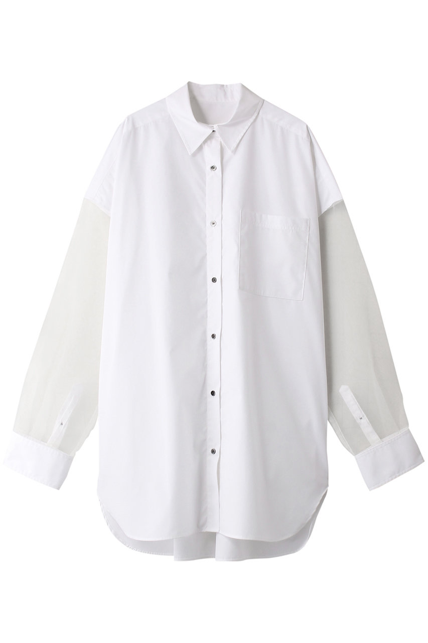 MAISON SPECIAL シアースリーブオーバーシャツ (WHT(ホワイト), FREE) メゾンスペシャル ELLE SHOP