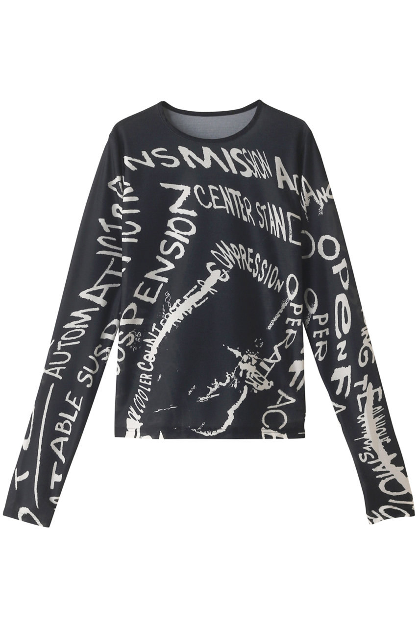 MAISON SPECIAL ドローイングプリントトップ (BLK(ブラック), FREE) メゾンスペシャル ELLE SHOP MAISON SPECIAL ドローイングプリントトップ (BLK(ブラック), FREE) メゾンスペシャル ELLE SHOP