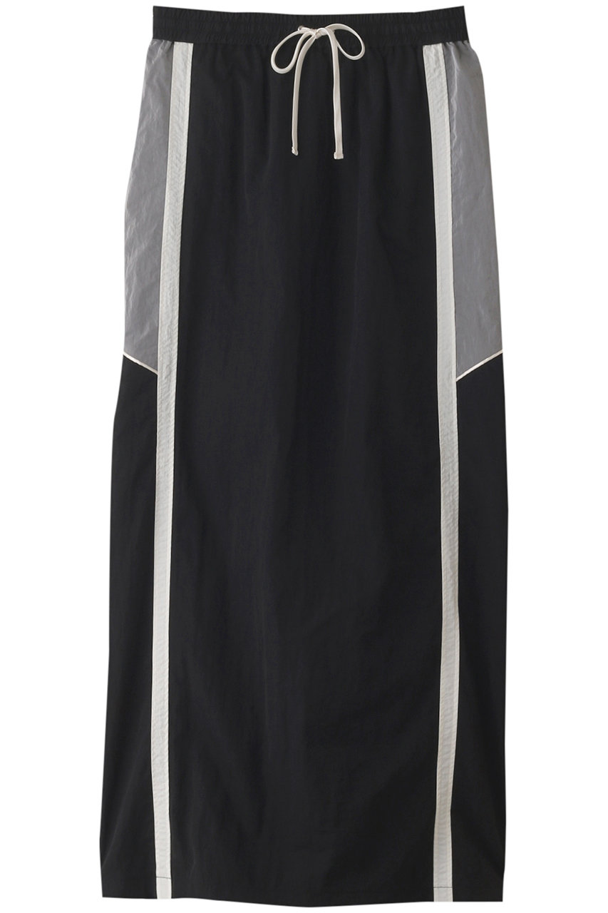 MAISON SPECIAL サイドラインナイロンタイトスカート (BLK(ブラック), FREE) メゾンスペシャル ELLE SHOP