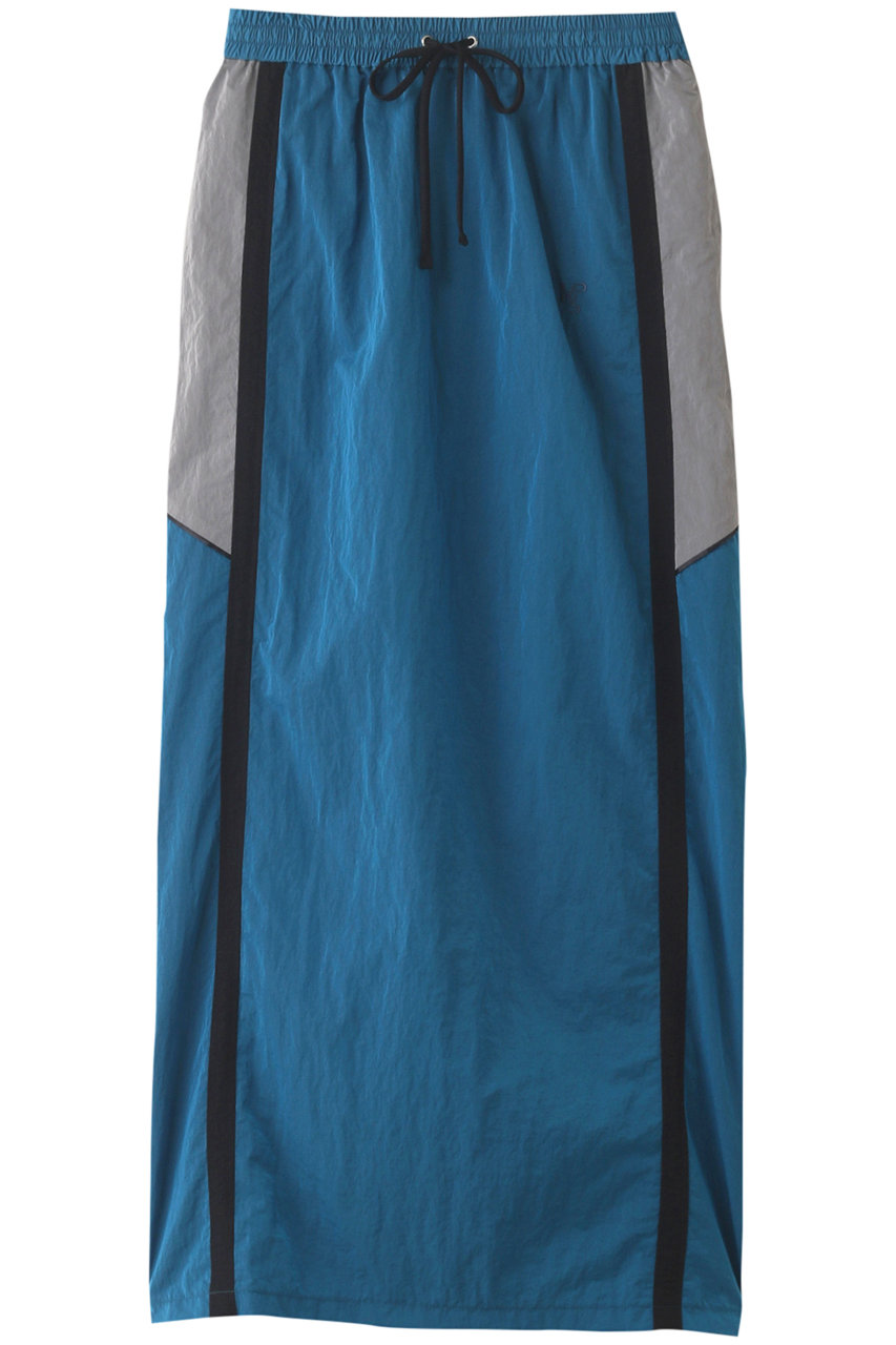 MAISON SPECIAL サイドラインナイロンタイトスカート (BLU(ブルー), FREE) メゾンスペシャル ELLE SHOP