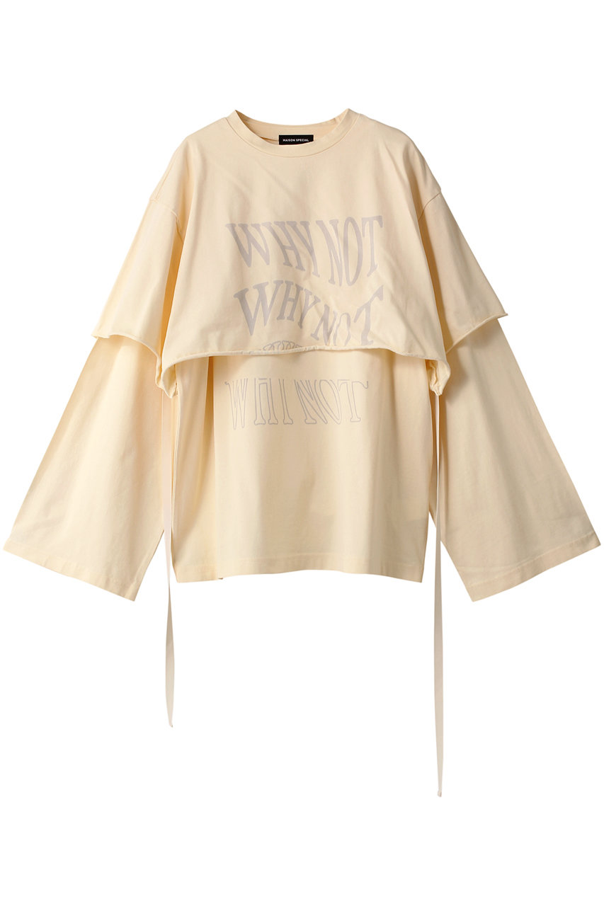  MAISON SPECIAL WHY NOT レイヤードロンTEE (WHT(ホワイト) FREE) メゾンスペシャル ELLE SHOP