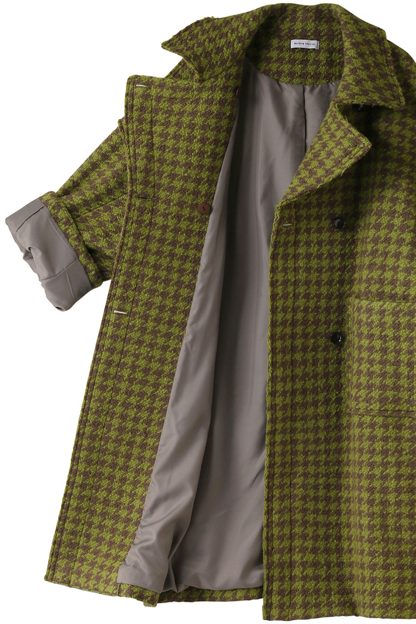 定価49500Cut-off Tweed Overcoat