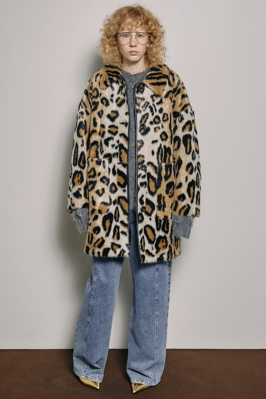 MAISON SPECIAL(メゾンスペシャル)｜Leopard Soutien Colored Fur Coat