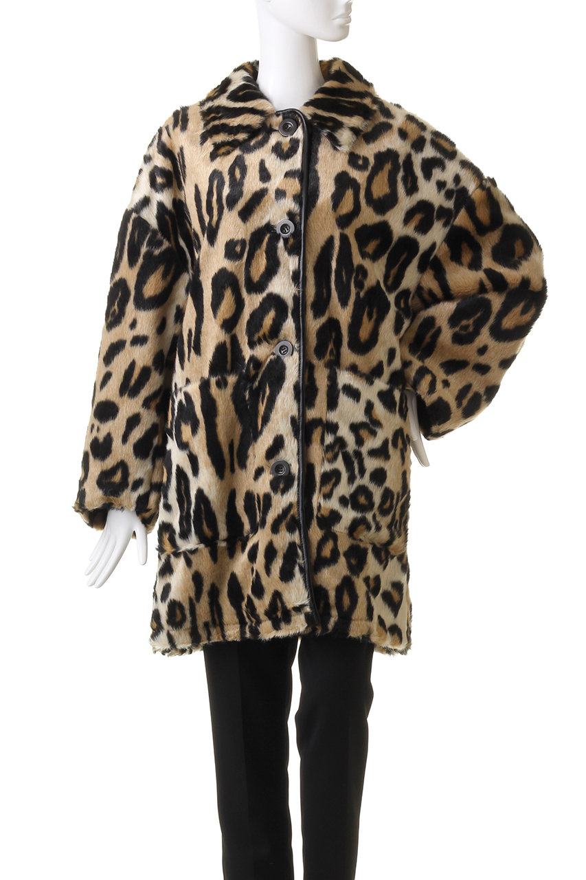 MAISON SPECIAL(メゾンスペシャル)｜Leopard Soutien Colored Fur Coat ...