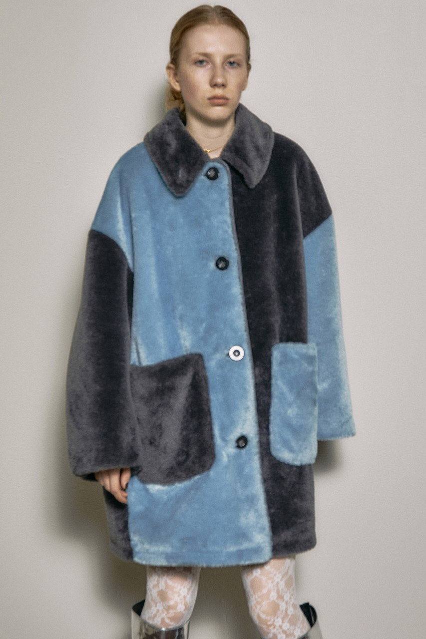 MAISON SPECIAL(メゾンスペシャル)｜Bicolor Soutien Colored Fur Coat