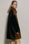 Bicolor Soutien Colored Fur Coat/バイカラーステンカラーフェイクファーコート メゾンスペシャル/MAISON SPECIAL