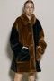 Bicolor Soutien Colored Fur Coat/バイカラーステンカラーフェイクファーコート メゾンスペシャル/MAISON SPECIAL