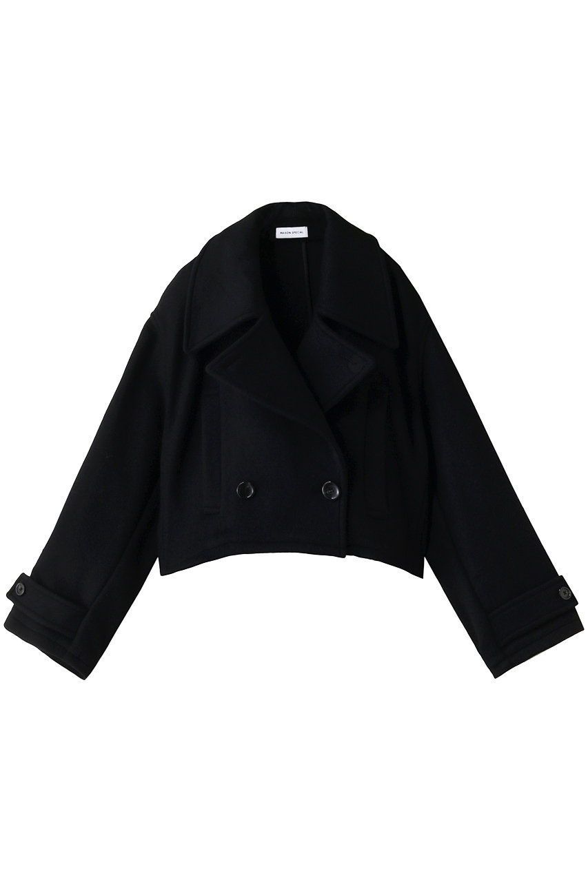 メゾンスペシャル/MAISON SPECIALのCropped Peacoat/クロップドピーコート(BLK(ブラック)/21232166101)