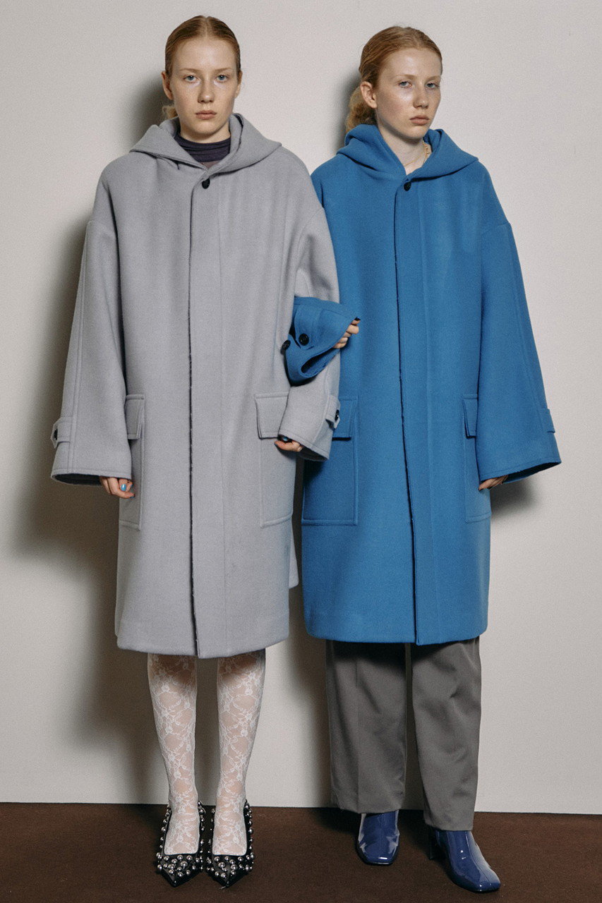 8,316円【Maison Special】 Hood Overcoat ブルー