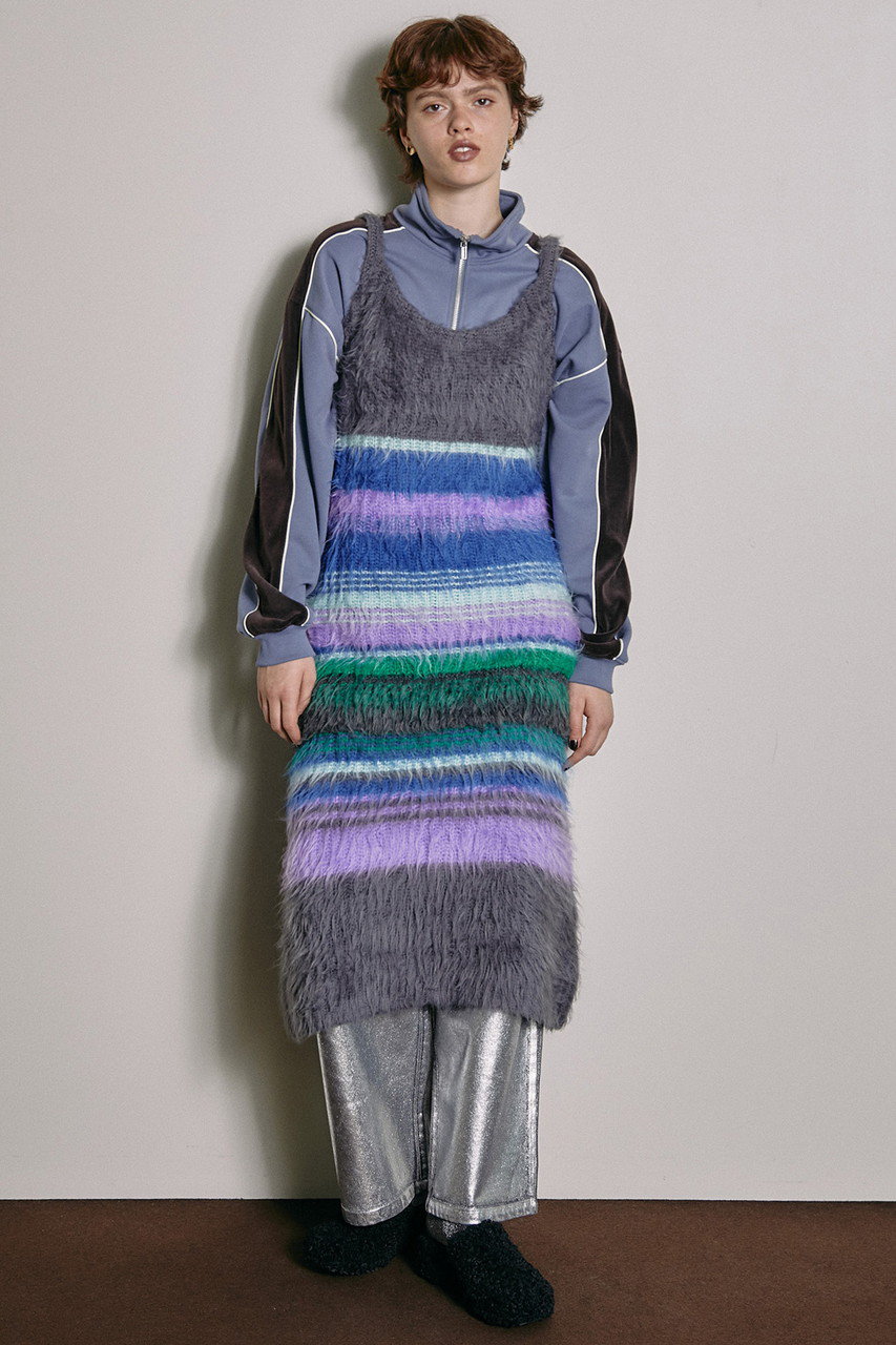 MAISON SPECIAL(メゾンスペシャル)｜Multicolor Border Knit Dress