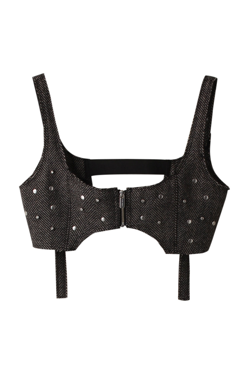 MAISON SPECIAL Studded Bustier/X^bYrX`F (GRY(O[), FREE) ]XyV ELLE SHOP