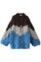 Bicolor Loop Shaggy Knit Cardigan/ループシャギーバイカラーニットカーディガン メゾンスペシャル/MAISON SPECIAL BLU(ブルー)