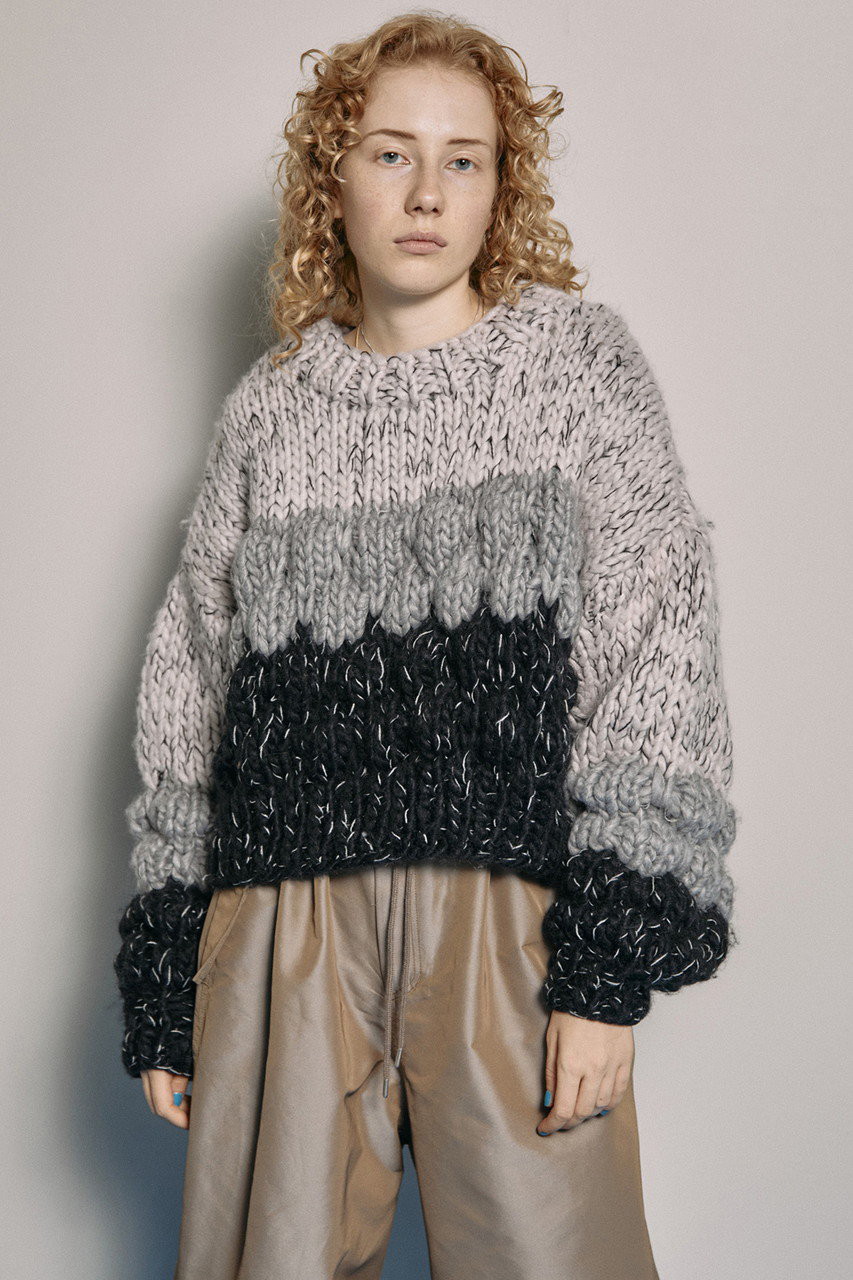 MAISON SPECIAL(メゾンスペシャル)｜Hand Unevenness Border Knit Wear ...