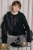 Random Cut Fringe Knit/ランダムカットフリンジニット