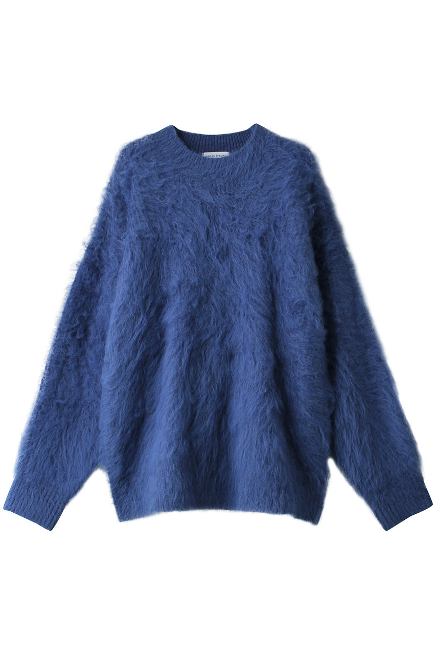 メゾンスペシャル/MAISON SPECIALのShaggy Knit Pullover /シャギーニットプルオーバー(BLU(ブルー)/21232365709)