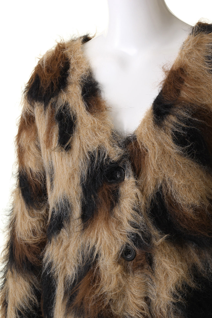 Shaggy Leopard Knit Cardigan/シャギーレオパードカーディガン