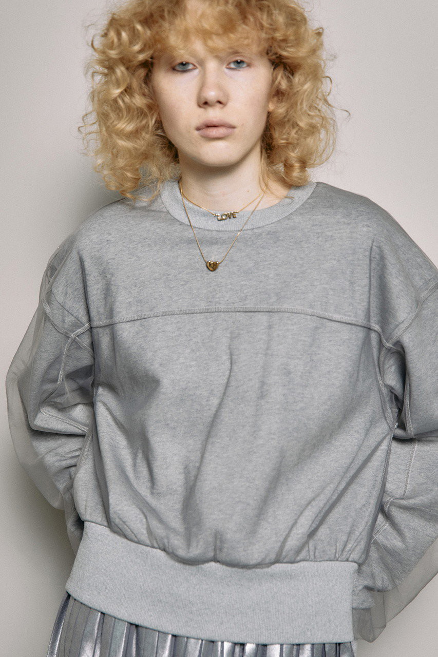 MAISON SPECIAL(メゾンスペシャル)｜Tulle Combination Sweatshirt