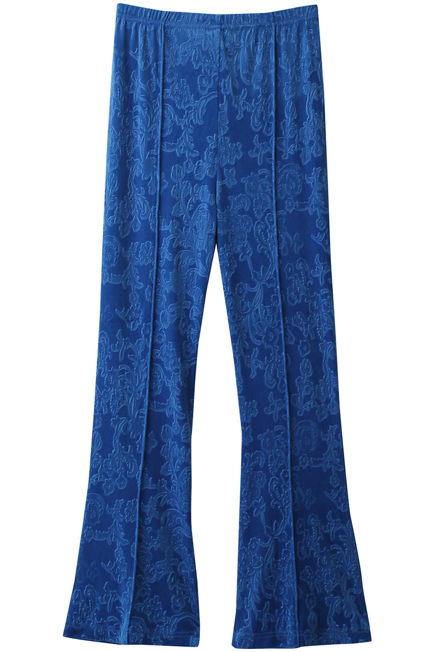 MAISON SPECIAL Embossed Velor Stretch Flared Pants/ܥ٥ȥåե쥢ѥ (BLU(֥롼), 38) ᥾󥹥ڥ ELLE SHOP