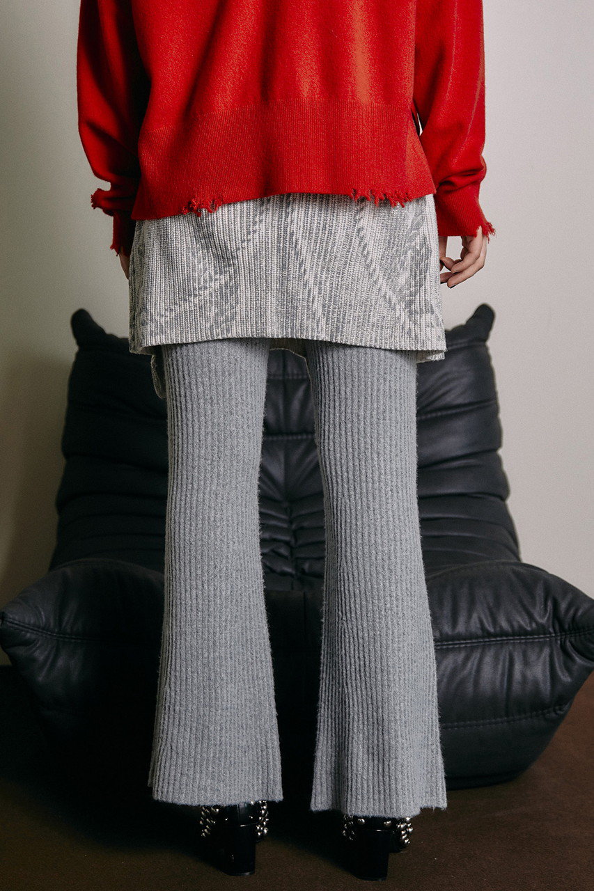 MAISON SPECIAL(メゾンスペシャル)｜Skirt Layered Knit Pants
