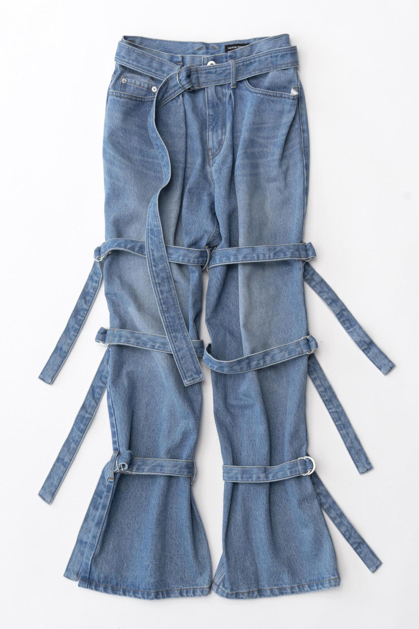 メゾンスペシャル/MAISON SPECIALのBondage Denim Pants/ボンテージデニムパンツ(BLU(ブルー)/21232466101)