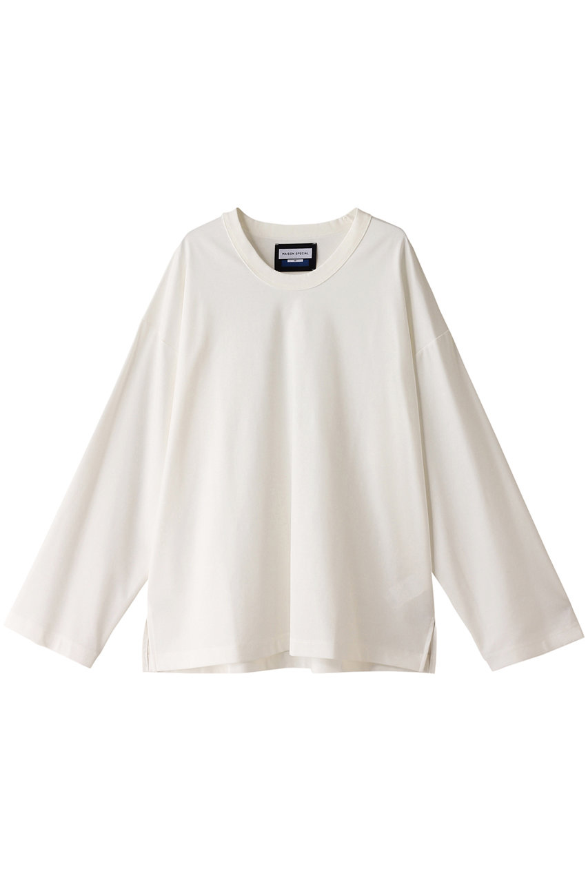 MAISON SPECIAL 【UNISEX】スマッシングL/S Tee (WHT(ホワイト), 2) メゾンスペシャル ELLE SHOP MAISON SPECIAL 【UNISEX】スマッシングL/S Tee (WHT(ホワイト), 2) メゾンスペシャル ELLE SHOP