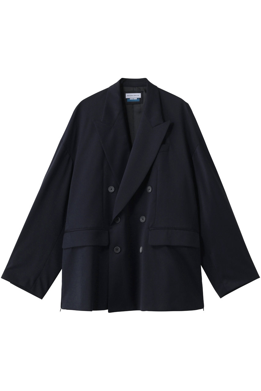 メゾンスペシャル/MAISON SPECIALの【UNISEX】プライムオーバーテーラードピークドラペルWジャケット(NVY(ネイビー)/11241111209)