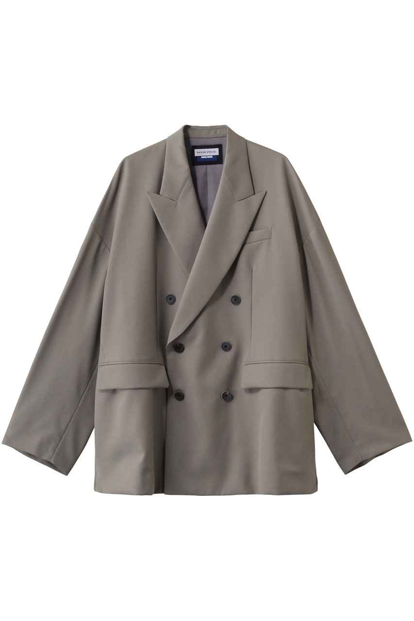メゾンスペシャル/MAISON SPECIALの【UNISEX】プライムオーバーテーラードピークドラペルWジャケット(L.GRY(ライトグレー)/11241111209)
