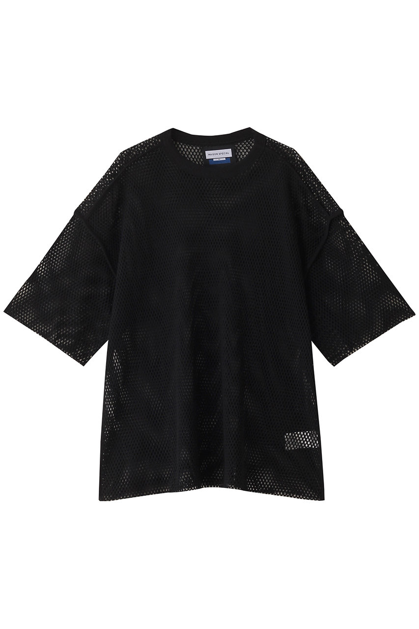 メゾンスペシャル/MAISON SPECIALの【UNISEX】メッシュTシャツ(BLK(ブラック)/11241411328)