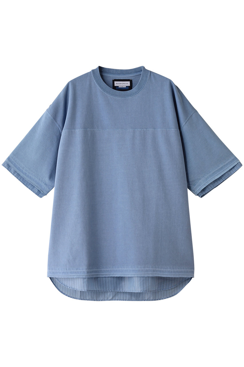 メゾンスペシャル/MAISON SPECIALの【UNISEX】ピグメントレイヤードプルオーバー(BLU(ブルー)/11241411347)