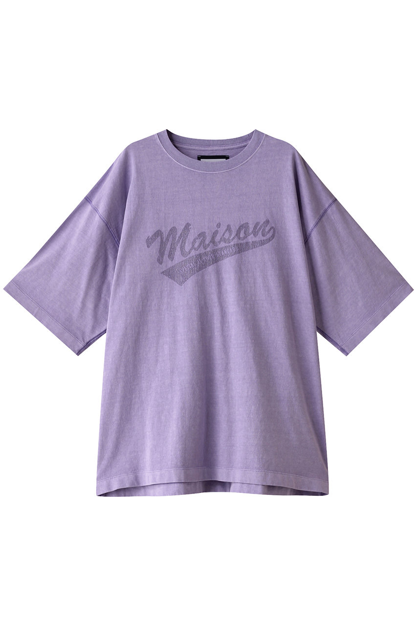 メゾンスペシャル/MAISON SPECIALの【UNISEX】ピグメントmaisonTシャツ　カレッジ(LVD(ラベンダー)/11241411358)