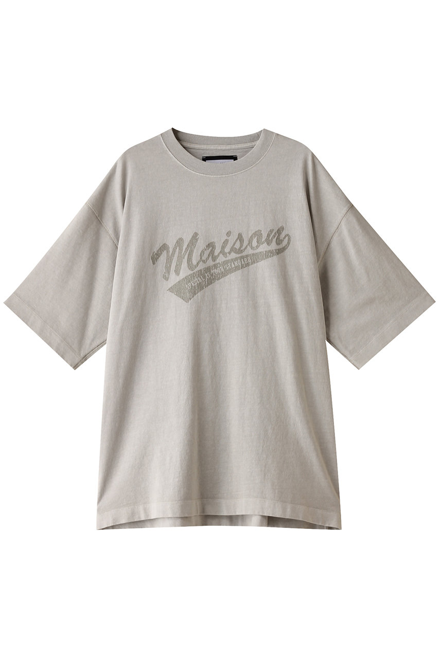 メゾンスペシャル/MAISON SPECIALの【UNISEX】ピグメントmaisonTシャツ　カレッジ(G.BGE(グレーベージュ)/11241411358)