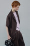 Silky Stripe Half Sleeve Jacket/シルキーストライプハーフスリーブジャケット メゾンスペシャル/MAISON SPECIAL