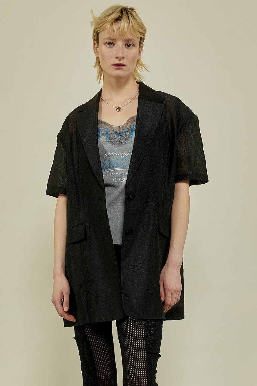 Sheer Jacquard Oversized Jacket/シアージャガードオーバージャケット