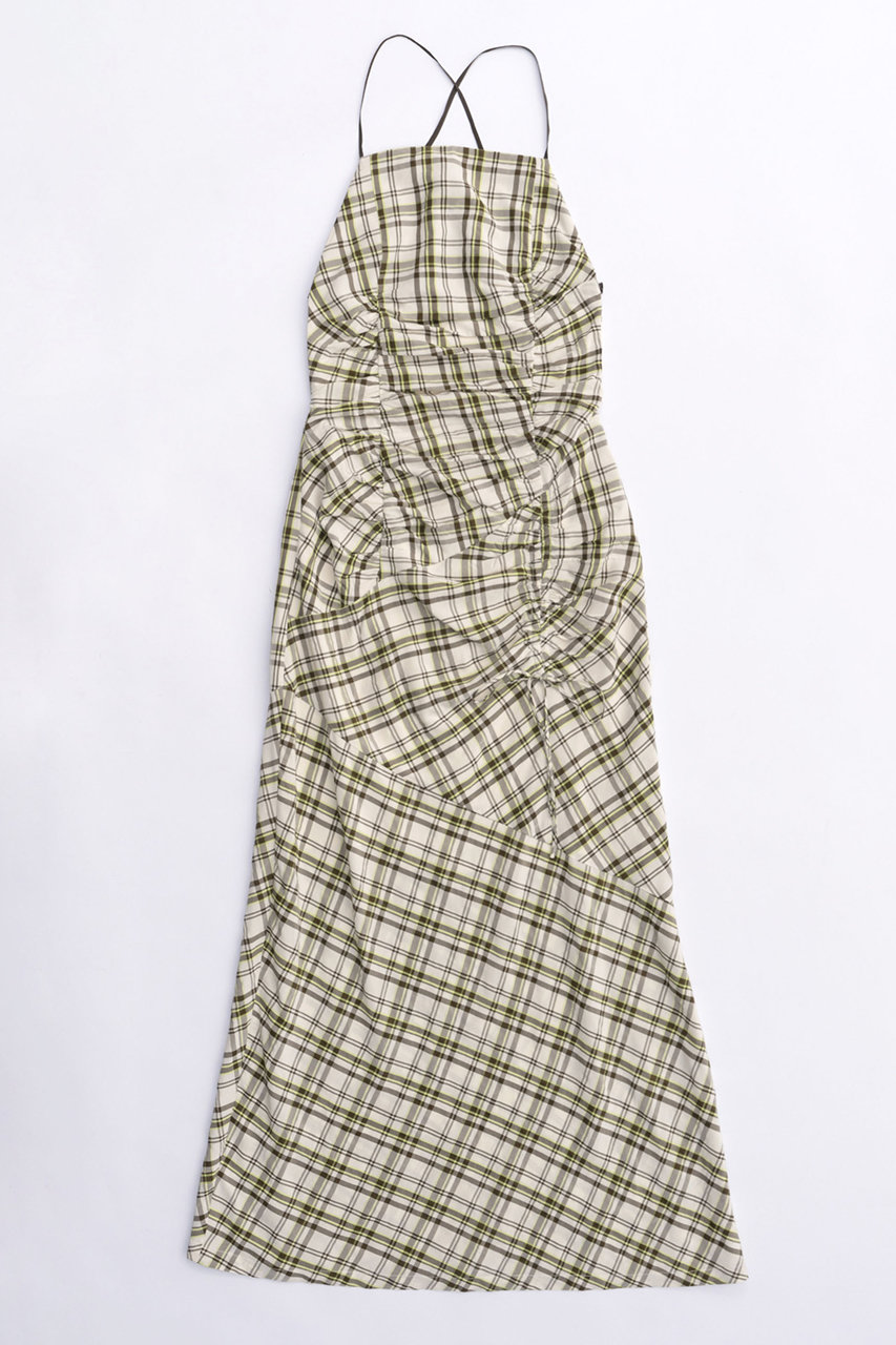 メゾンスペシャル/MAISON SPECIALのChecked Maxidresses/チェックマキシワンピース(WHT(ホワイト)/21241265104)