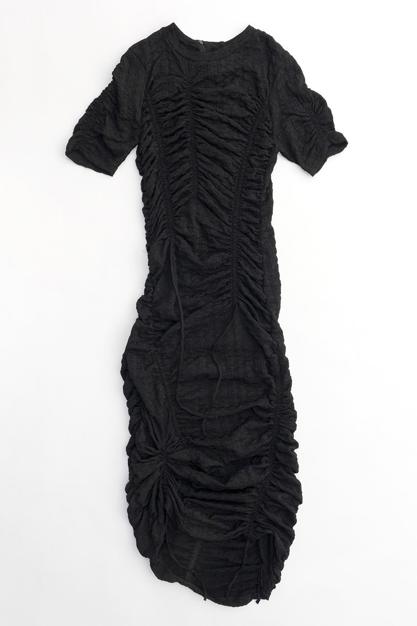 メゾンスペシャル/MAISON SPECIALのShirring One-piece Dress/シャーリングワンピース(BLK(ブラック)/21241265206)