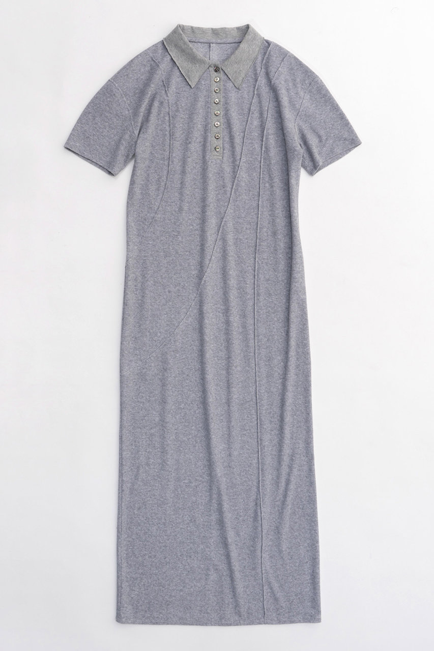 メゾンスペシャル/MAISON SPECIALのPolo Shirt Maxidresses/マキシポロシャツワンピース(GRY(グレー)/21241265805)