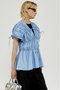 【予約販売】Multi Fabric Shirring Ribbon Blouse/マルチファブリックシャーリングリボンブラウス メゾンスペシャル/MAISON SPECIAL