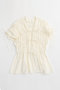 Multi Fabric Shirring Ribbon Blouse/マルチファブリックシャーリングリボンブラウス メゾンスペシャル/MAISON SPECIAL WHT(ホワイト)