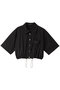Stripe Drawstring Short Length Shirt/ストライプドローストリングショートシャツ メゾンスペシャル/MAISON SPECIAL BLK(ブラック)