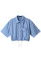 Stripe Drawstring Short Length Shirt/ストライプドローストリングショートシャツ メゾンスペシャル/MAISON SPECIAL BLU(ブルー)