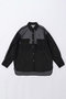 Tulle Docking Sheer Oversized Shirt/チュールドッキングシアーオーバーシャツ メゾンスペシャル/MAISON SPECIAL BLK(ブラック)