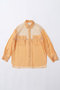Tulle Docking Sheer Oversized Shirt/チュールドッキングシアーオーバーシャツ メゾンスペシャル/MAISON SPECIAL ORG(オレンジ)