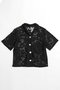 Half Sleeve Lace Fabric Shirt/ハーフスリーブレースシャツ メゾンスペシャル/MAISON SPECIAL BLK(ブラック)