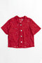 【予約販売】Half Sleeve Lace Fabric Shirt/ハーフスリーブレースシャツ メゾンスペシャル/MAISON SPECIAL RED(レッド)