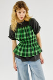 Checked Shirring Bustier/チェックシャーリングビスチェ