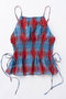 Checked Shirring Bustier/チェックシャーリングビスチェ メゾンスペシャル/MAISON SPECIAL RED(レッド)