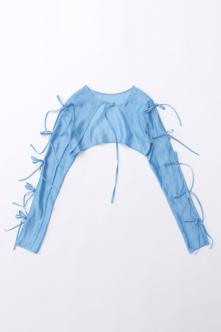 MAISON SPECIAL Ribbon Short Length Bolero/リボンショートボレロ (BLU(ブルー), FREE) メゾンスペシャル ELLE SHOP MAISON SPECIAL Ribbon Short Length Bolero/リボンショートボレロ (BLU(ブルー), FREE) メゾンスペシャル ELLE SHOP