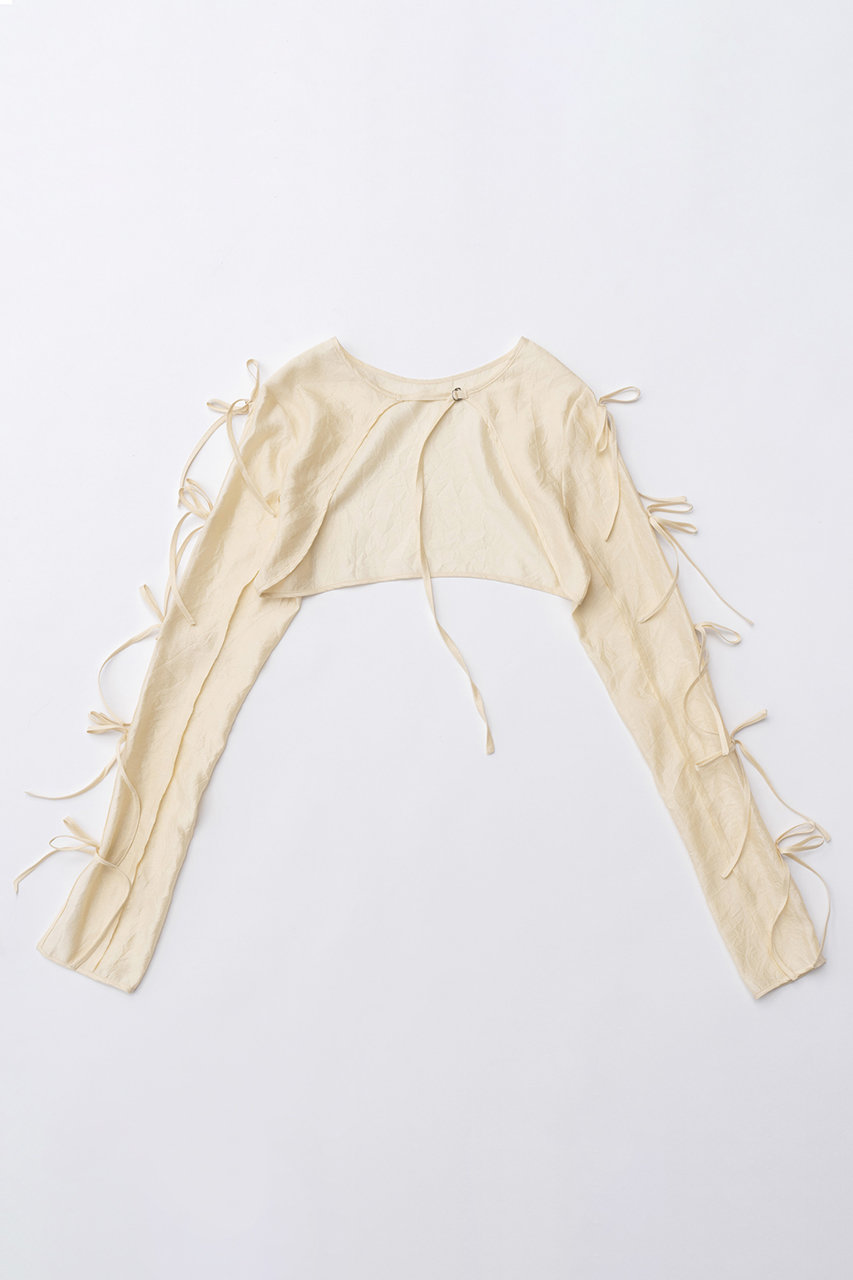 MAISON SPECIAL Ribbon Short Length Bolero/リボンショートボレロ (IVR(アイボリー), FREE) メゾンスペシャル ELLE SHOP MAISON SPECIAL Ribbon Short Length Bolero/リボンショートボレロ (IVR(アイボリー), FREE) メゾンスペシャル ELLE SHOP