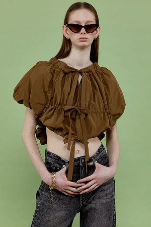 メゾンスペシャル/MAISON SPECIALのRibbon Bolero Blouse/リボンボレロブラウス(110400/110402)