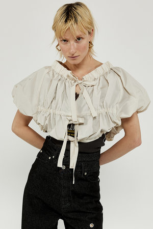 メゾンスペシャル/MAISON SPECIALのRibbon Bolero Blouse/リボンボレロブラウス(110400/110402)